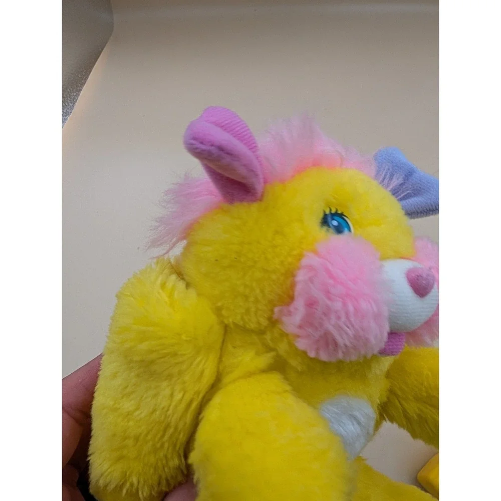 1986 Popples Potato Chip Yellow Plush Mini Stuffed Animal Vintage